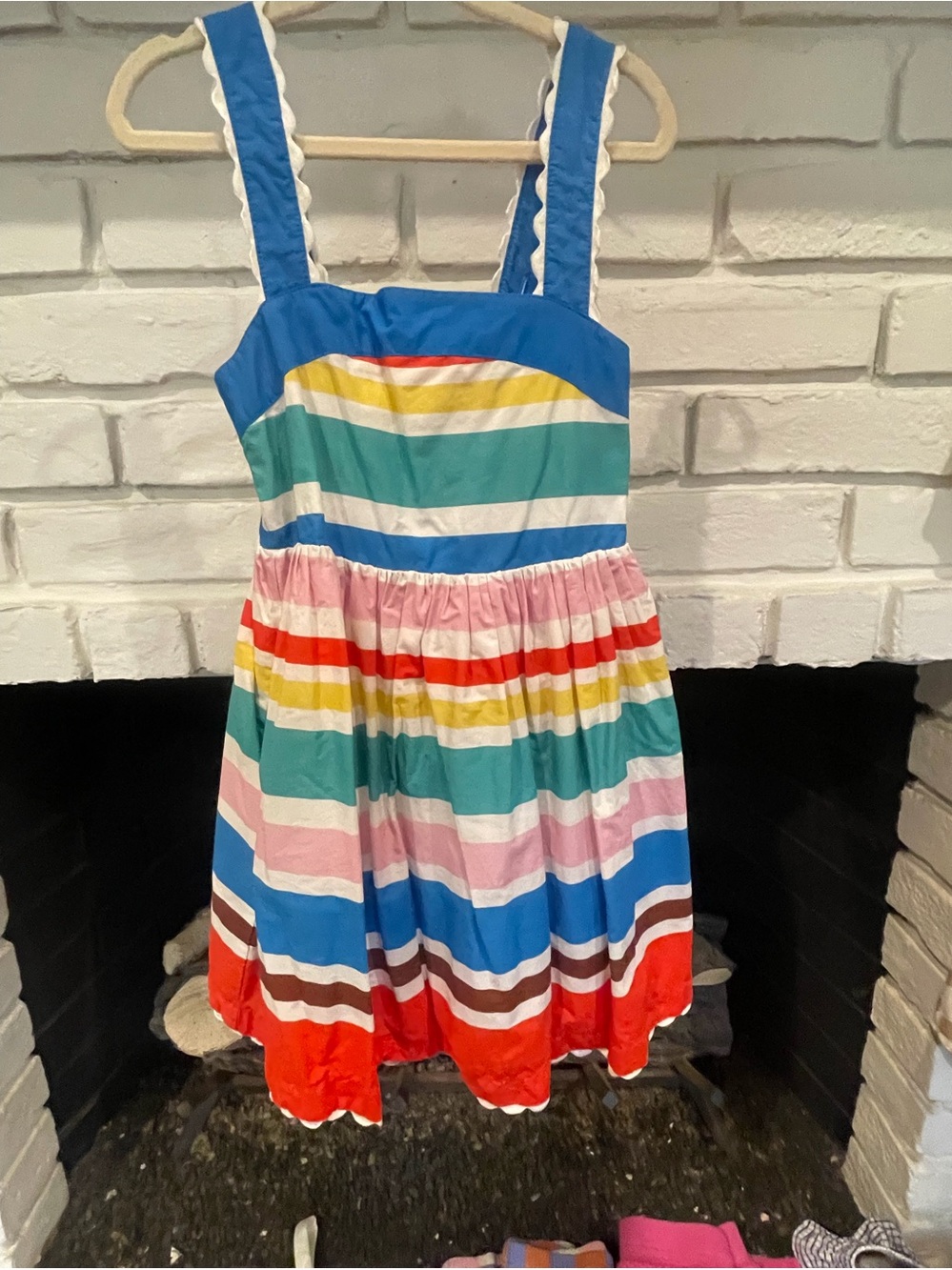 Boden Rainbow Striped Dress